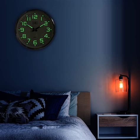 glow in the dark clock wall