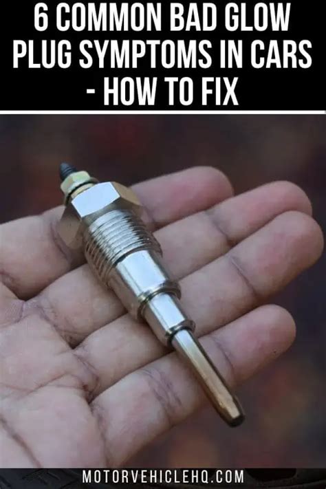 Glow Plug Problem Symptoms