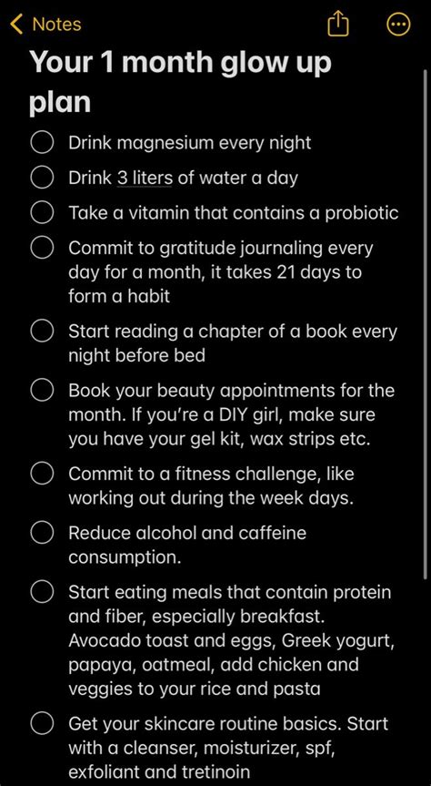 Glow Up Tips Iphone Notes