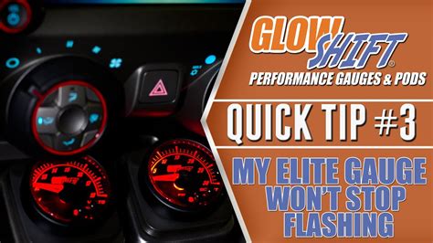 Glowshift Boost Gauge Flashing