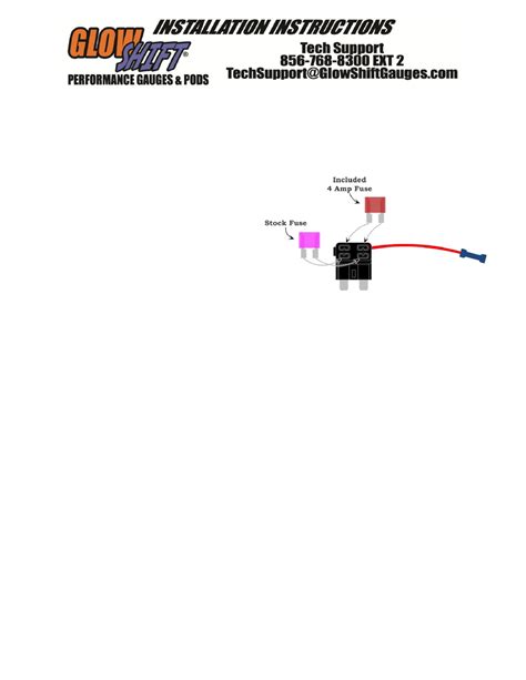 Glowshift Installation Instructions