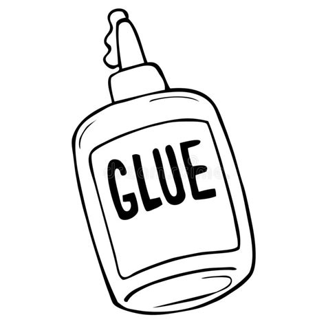glue bottle clipart black and white