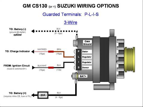 » GM 10SI/12SI Alternator Wiring (3Wire) GM Alternator Diagrams