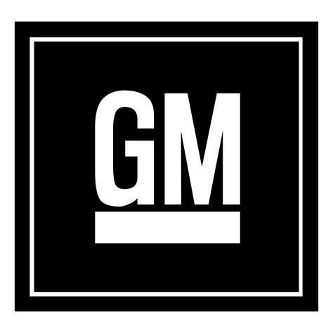 gm logo black and white