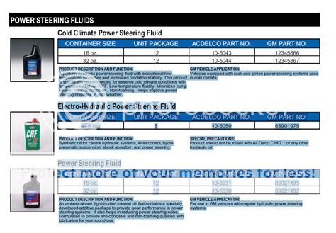 Gm Power Steering Fluid Specifications