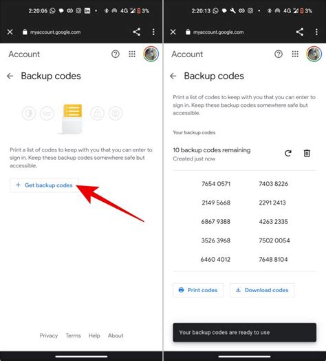 gmail backup code not working