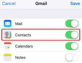 gmail contacts not syncing on iphone