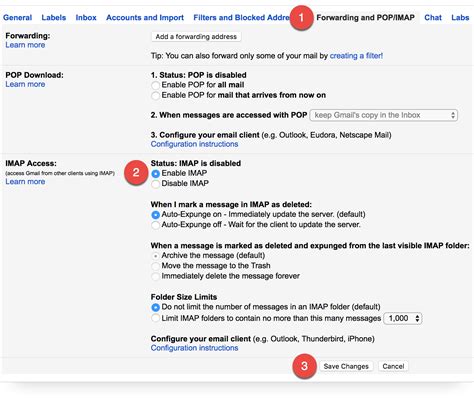 gmail from google email settings