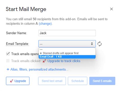 Gmail Mail Merge Extension