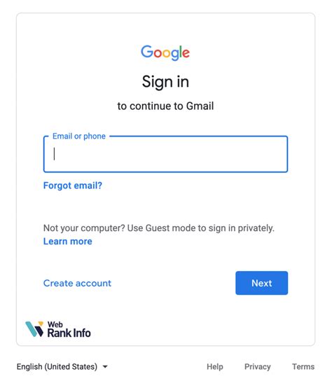 gmail.com login mail inbox settings