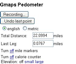 Gmaps Pedometer Elevation