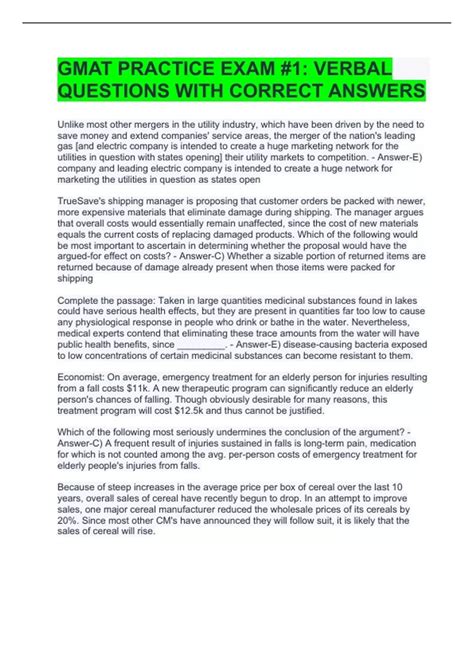 gmat verbal practice