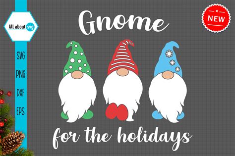 Gnome for the Holidays SVG file for Christmas Crafts Christmas signs