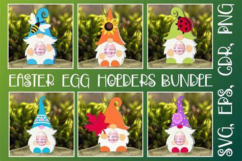 Download gnomes-easter-egg-holders-bundle-svg SVG