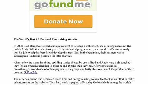 Go fund me examples for medical expenses - youngvsera