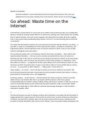go ahead waste time on the internet pdf