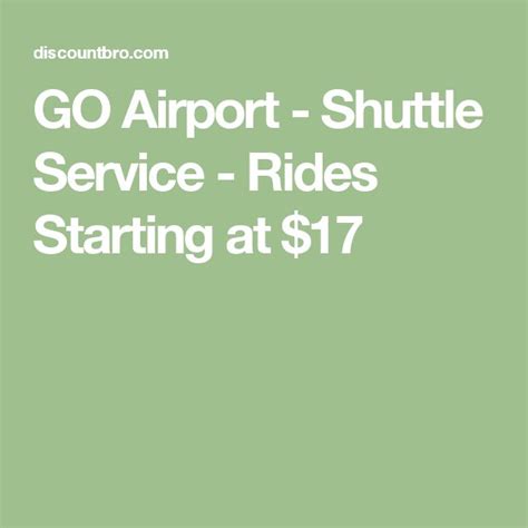 go airport shuttle discount code