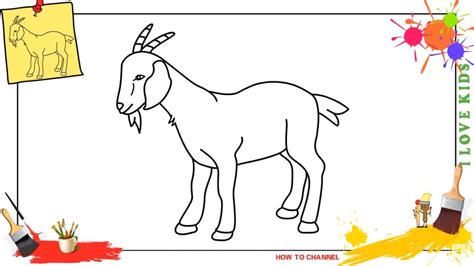goat drawing for kids