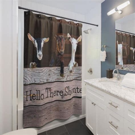 goat shower curtain