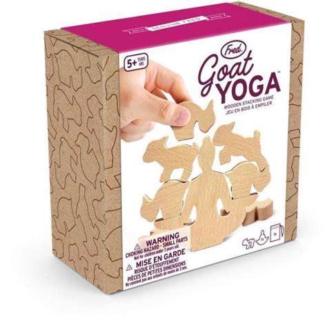 goat yoga wooden stacking game
