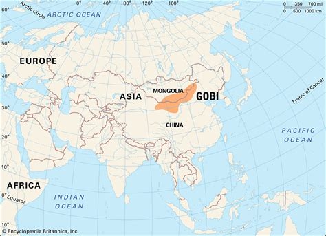 Map of the Central Asian Gobi Desert, Mongolia, China Stock Vector Adobe Stock
