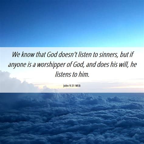 god does not listen to sinners