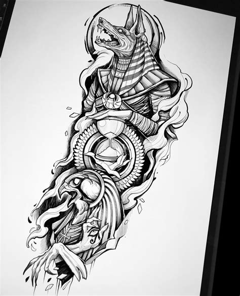 Incredible God Of Egypt Tattoo Design Ideas