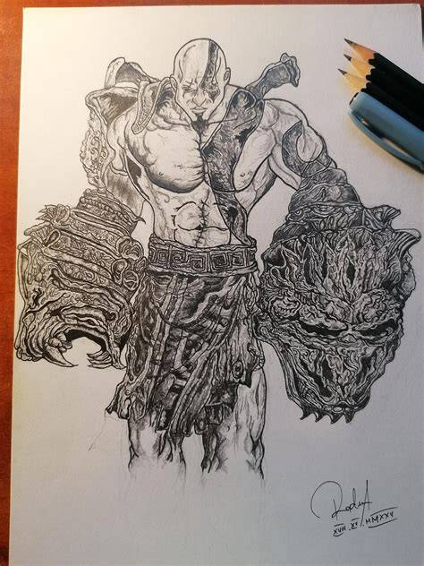 How to draw Kratos from God of War . Step by Step Tutorial