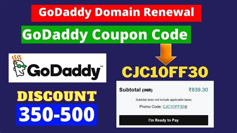 Godaddy Renewal Coupon Up to 20 off Domain Name Renewal