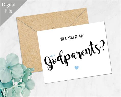 Godparent Proposal Card Printable