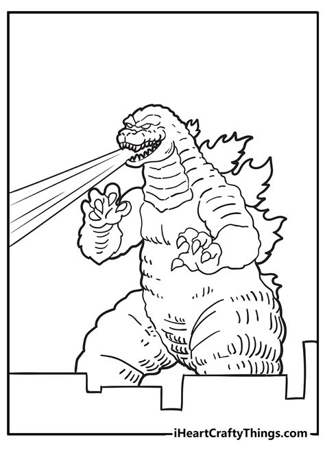 Godzilla Atomic Breath Coloring Pages