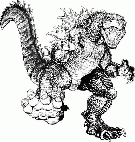 Godzilla Coloring Pages Printable: A Fun Activity For Kids