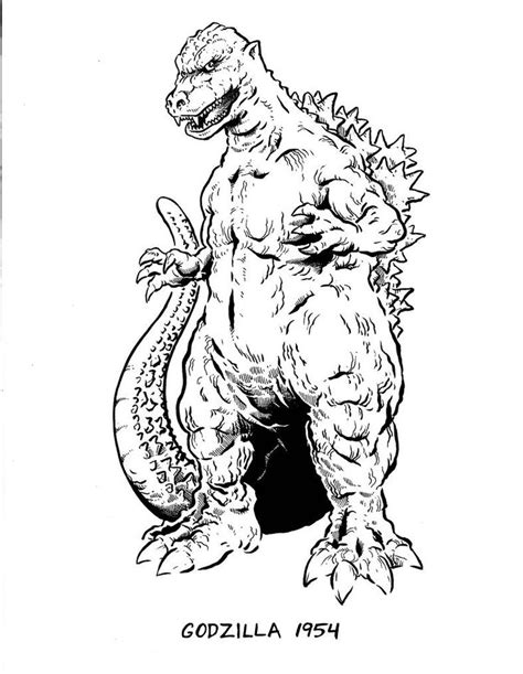 godzilla 1954 coloring page