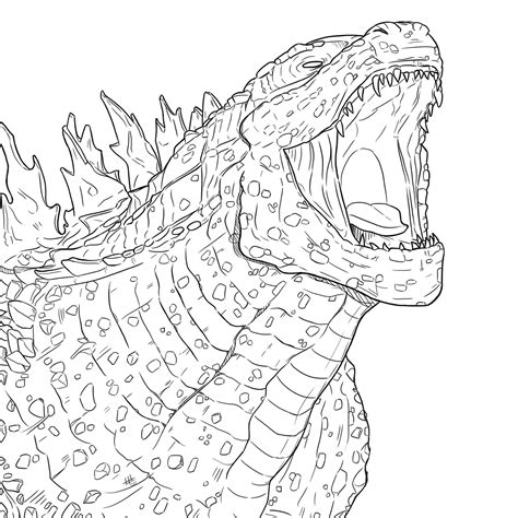 godzilla coloring page free