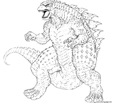 godzilla images coloring pages