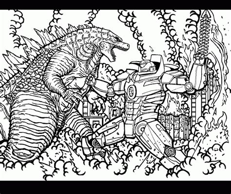 godzilla movie coloring pages