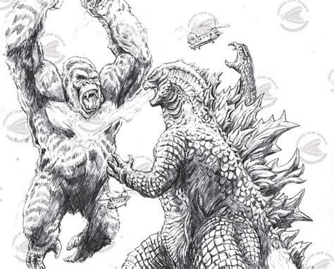 godzilla vs king kong coloring pages 2020