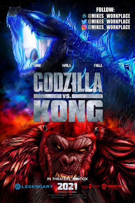 godzilla vs kong fan poster