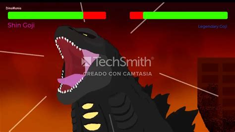 godzilla vs shin godzilla with health bars