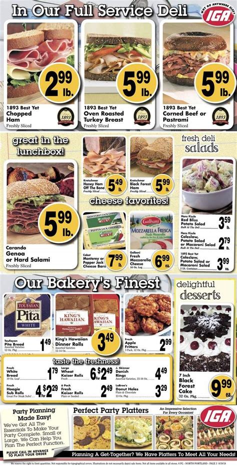 goggins iga deli menu