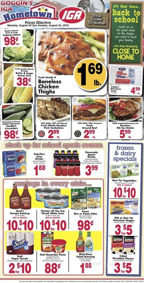 goggins iga flyer for this week