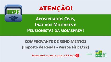 goiasprev comprovante de rendimentos