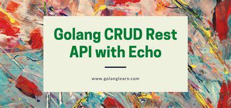 golang echo crud example