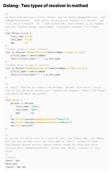 Golang Receiver Different Package