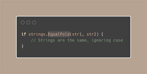 Golang Strings Equalfold