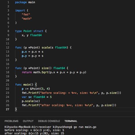Golang When To Use Pointer Receiver