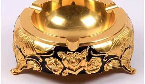 Gold Ashtray 24k Cigar -Luxury Corporate Gifts Leronza