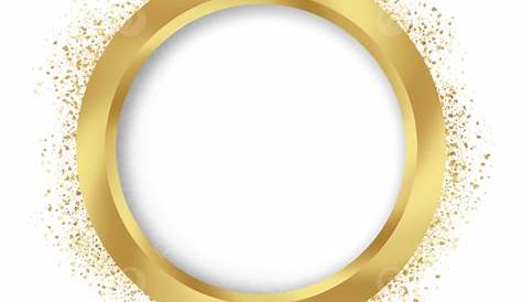 Gold Circle Frame Border With Sparkle, Gold, Frame, Border PNG