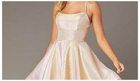 Gold Dress Hoco PromGirl GlitterKnit Short ALine Prom es Short