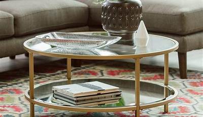 Gold Glass Coffee Table Decor Ideas